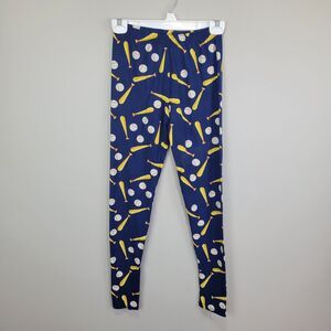 Leggings Depot Baseball Bat And Ball Polyester Spandex Ankle Leggings Plus‎ Size